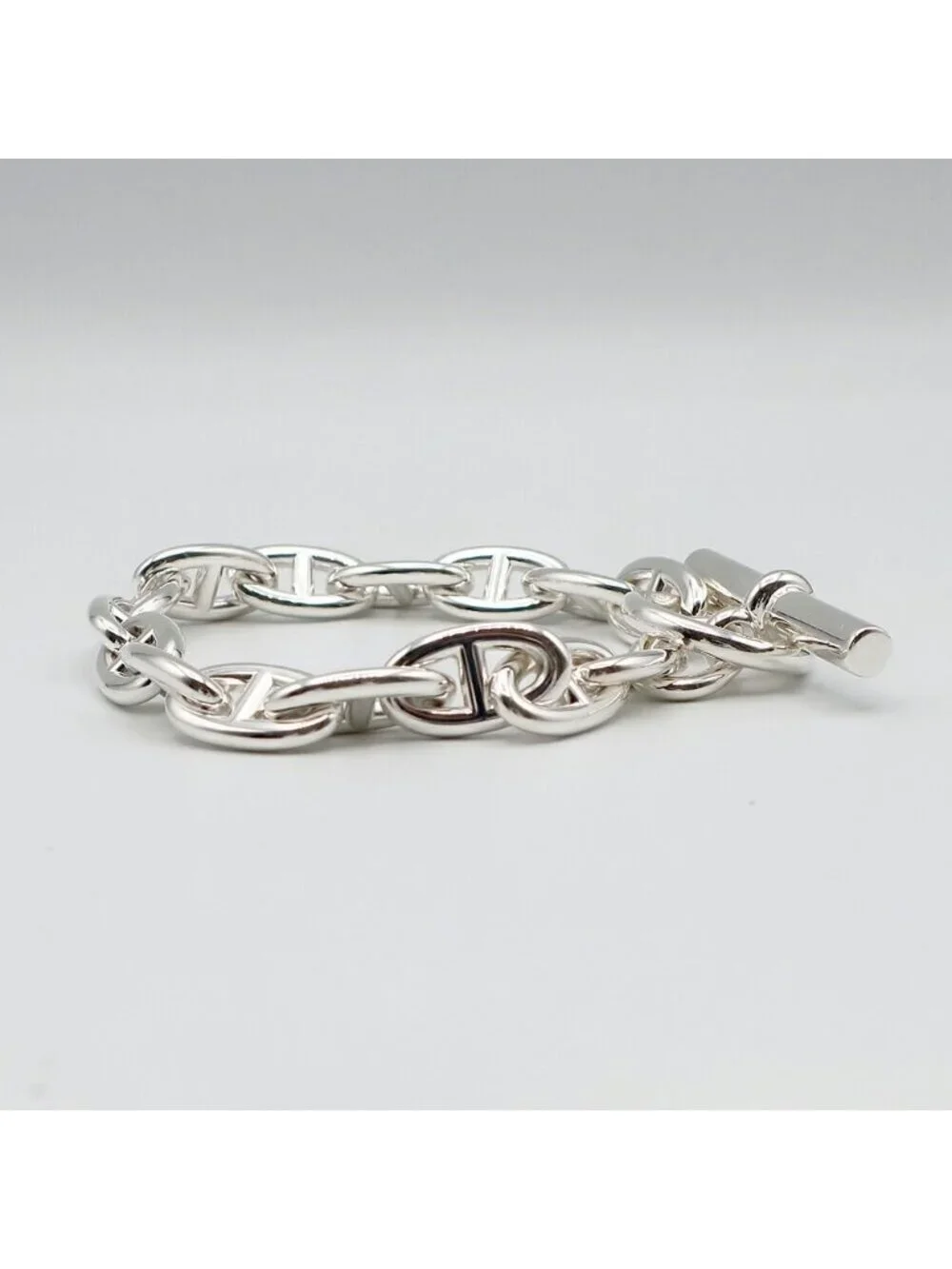 Hermes Chaine D'ancre GM Bracelet 925 Silver 15 Links